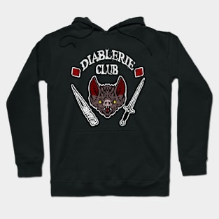 Diablerie Club - White Text Hoodie